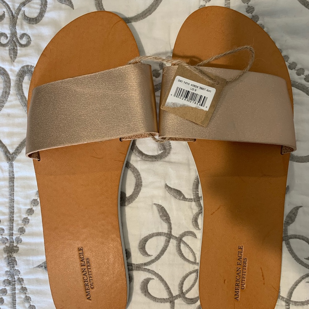 American Eagle Rose Gold Sandals